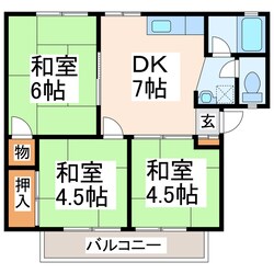 土河原 徒歩10分 2階の物件間取画像